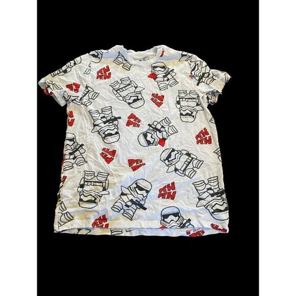 Star Wars AOP Stormtrooper pew T Shirt White Medium - Picture 1 of 5